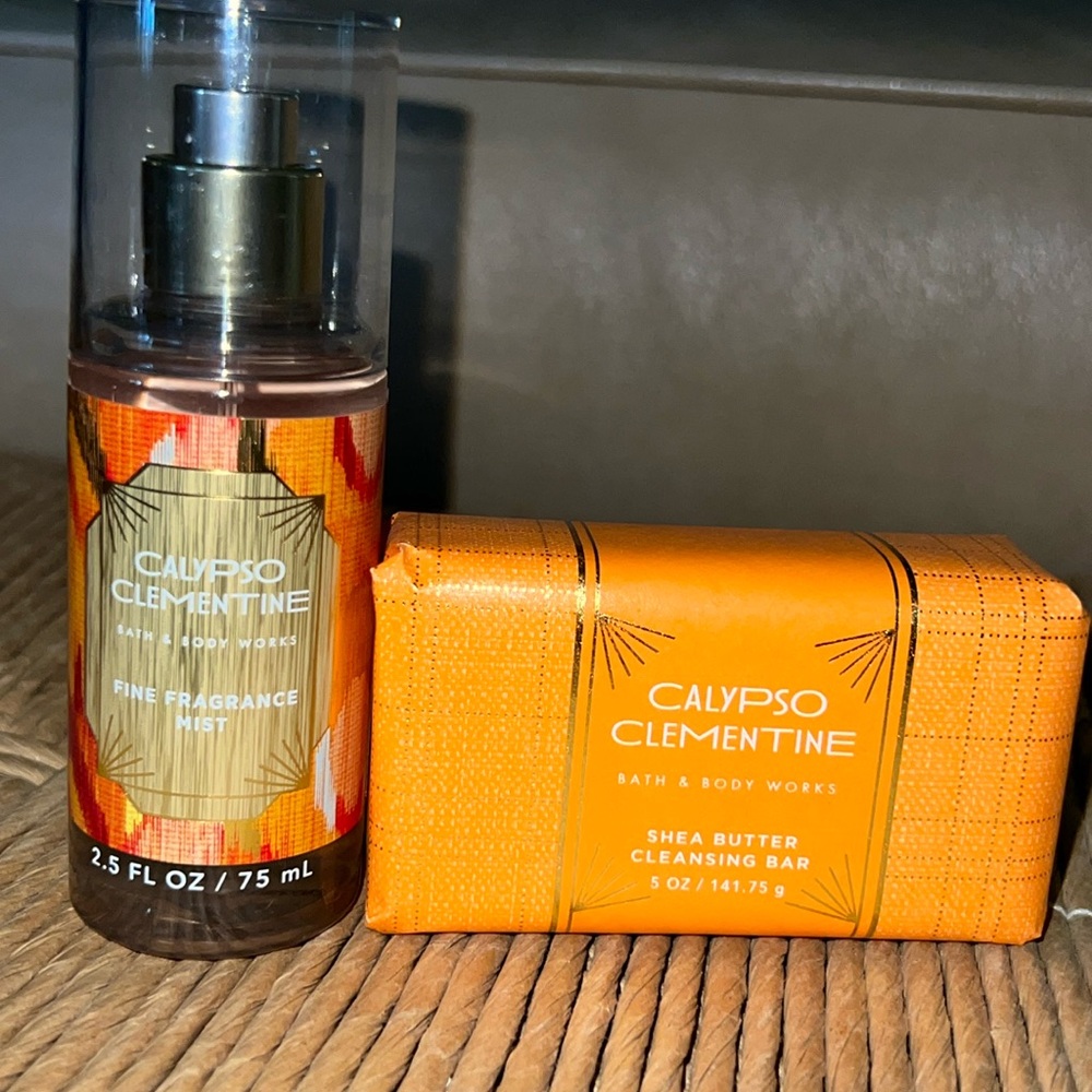 Bath and Body Works Bar Soap and Spray Mist - Calypso Clementine Scent-NWT